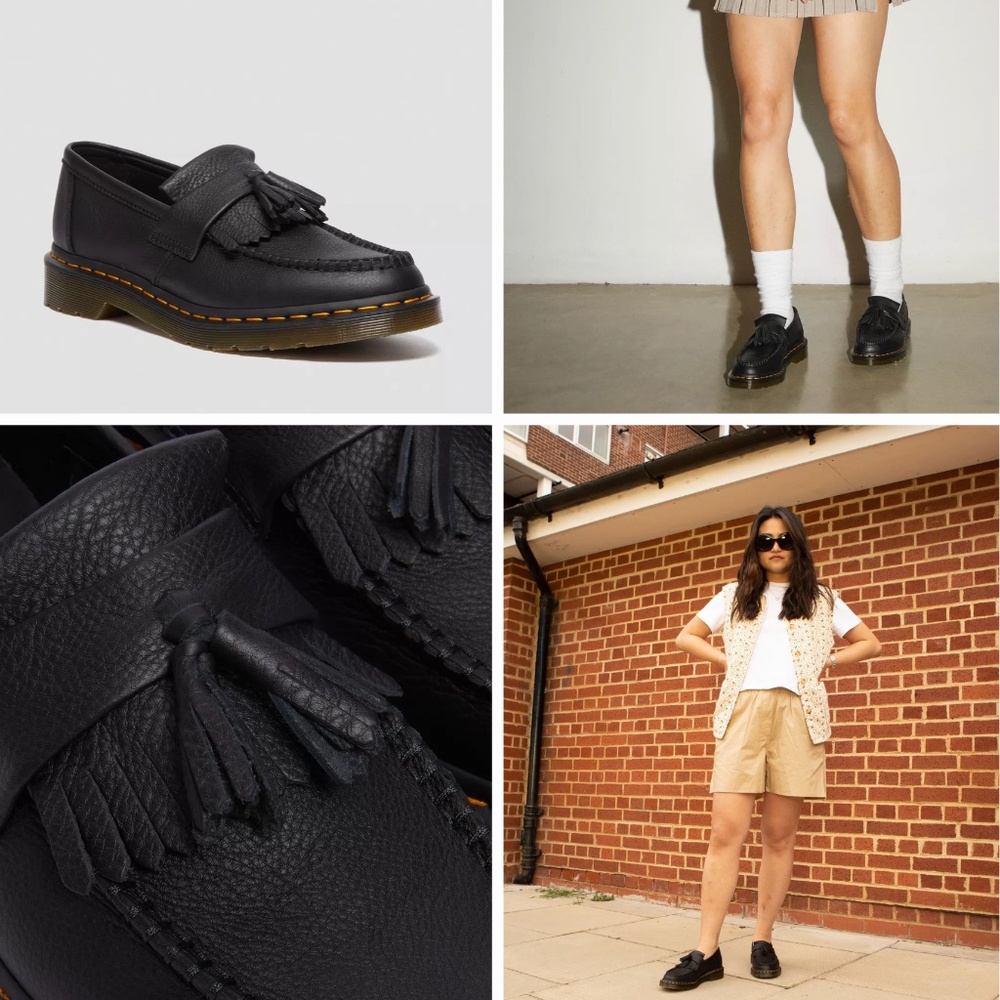 Womens Dr. Martens Virginia Leather Tassel Loafers Size 9